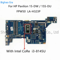 For HP Pavilion 15S-DU 15-DW Laptop Motherboard FPW50 LA-H323P With Intel i3 i5 i7 CPU DDR4 SPS:L51985-601 L51986-601 L51987-601