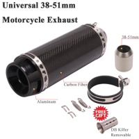 Universal Motorcycle TERMIGNONI Exhaust Escape Modified Carbon Fiber Muffler DB Killer For Ninja 400 Z900 DUKE 790 CB500X R1 R25