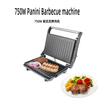 新款110V不鏽鋼帕尼尼牛排 家用烤肉早餐機