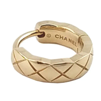 【CHANEL 香奈兒】8K BEIGE米色金Coco Crush單邊耳環(展示品)