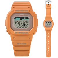 CASIO 卡西歐 G-SHOCK 潮汐月相 纖薄衝浪電子錶-淡橙 GLX-S5600-4