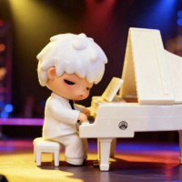 [JAY Pianist] Tượng nghệ sĩ piano bộ đồ trắng nhỏ hoang dã, hợp tác với Jay Kad, quà sinh nhật phong