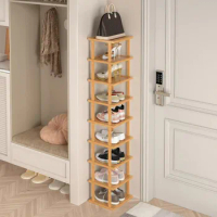 9 Tiers Shoe Rack,Multi-layer Bamboo Large Capacity Shoe Shelf Space Saving Storage Organizer for Home