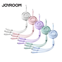 【Joyroom】三合一 USB-A to Type-C/Lightning/MicroUSB 迷你伸縮充電線(S-A40/100cm)