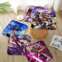 Fate Grand Order Cushion Mat Square Dining Chair Cushion Circular Decoration Seat For Office Desk Chair Mat Pad