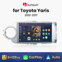 Junsun V1 AI Voice Wireless CarPlay Android Auto Radio For Toyota Yaris 2012 - 2017 4G Car Multimedia GPS 2din autoradio