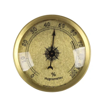 Cigar Hygrometer Round Analog Hygrometer Cigar Humidity Gauge