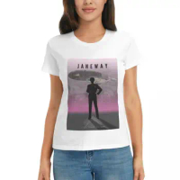 Travel Janeway From Star Trek Voyager Women's Basic Short Sleeve T-Shirt Sexy Funny Novelty Tees Funny Graphic