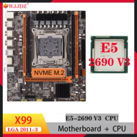 kit Intel xeon e5 2690 v3 x99 H4 motherboard intel xeon e5 2690V3 set lga 2011 -3 support DDR4 RECC NON-ECC Memory NVME SATA