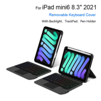 Smart TrackPad Keyboard Case For iPad Mini 6 6th Gen 8.3" 2021 mini6 Protective Case With Pen Holder Split Design Magic Keyboard