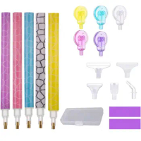 Embroidery Diamond Painting Pen Kit Cross Stitch Accessories DIY Drill Pen Roller Roller Tool Plastic Pen Heads