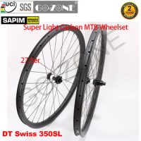 Super Light Tubeless Carbon MTB Wheelset 27.5 Ratchet System DT Swiss 350SL Sapim Asymmetry/Symmetry 650B Bicycle Wheels