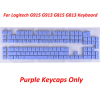 A full set G915 109pcs + 2pcs Key Caps for Logitech G813 G913 G815 G915 Wireless Keyboard US / UK Version Purple Color
