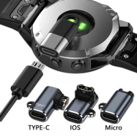 Type-C/IOS/Micro USB Charger Adapter For Garmin Fenix 7/7S/7X/6/6S/6X/5/5S/Venu2 plus/Vivoactive 3 4 Smart Watch Charging Conver