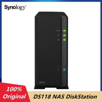 Original Synology DS118 1 bay NAS DiskStation Network Storage, Cloud Storage 1 GB DDR4 (Diskless)