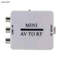 New RCA/Composite A/V To RF/Coax/Coaxial Converter RF Modulator AV 2 COAX Adapter
