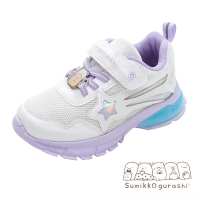 【角落小夥伴】童鞋 角落小夥伴-電燈運動鞋/魔鬼氈 透氣 抗菌 白紫/SGKX20259