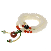 【喜緣玉品】菩提根文玩蓮花開108顆念佛珠(藥師天珠)