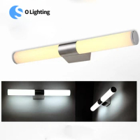 LED Mirror Front Light Minimalist Modern Stainless Steel Bathroom Bedroom Kitchen Light Mirror Cabinet Light Makeup Light