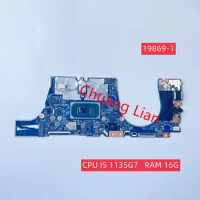 19869-1 For Lenovo ThinkBook 13s G2 ITL Laptop motherboard with I5-1135G7 I7-1165G7 CPU RAM 8GB 16GB FRU: 5b20z52999 100% Tested