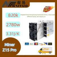 New antminer Zcash Miner Z15 Pro 820KSol 2780W 3.31J/KSol ZEC ZEN Equihash Air-cooling Miner