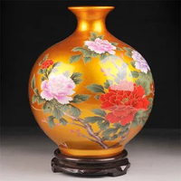 Porcelain Vase Ceramic Home Decoration Indoor Ornaments Ceramic Vases Jingdezhen glaze peony design chinese vase