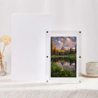10.1-inch acrylic digital frames WIFI with Frameo APP touchscreen video photo frame transparent crystal advertising player