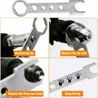 Professional Rivet Gun Bit Adapter Electric Rivet Nut Gun Movement Pull Accessories Cordless Rivet Insert Nut Tool