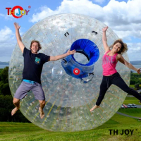 Giant Inflatable Hamster Ball On Sale Funny Sport Body Zorb Ball Human Inside 2.5M Dia Grass Ball Zorbing Ball PVC/TPU Toy Ball