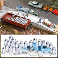 Mini 現貨 Busch 1145 HO規 Milk Churns and Cases 牛奶盒與牛奶罐