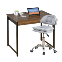 【AT HOME】書桌椅組-2.8尺胡桃色USB書桌/電腦桌/工作桌+升降椅 現代簡約(賈汀)