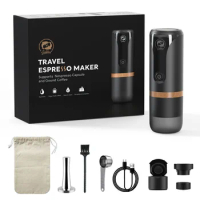 Portable Nespresso coffe maker Espresso Rechargeable Coffee Machine Outdoor Trave built-In Battery Extraction Powder &amp; Capsule