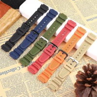 Watch Strap 18mm for CASIO AE1200 / 1300 / 1000 W-219 Replacement Silicone Rubber Watch Band Men's Wristband Bracelet Accessorie