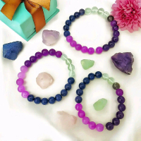 Gelang Batu Akik Indigo Asli ( Meningkatkan Fokus & Kepekaan Dalaman ) Natural Indigo Bracelet