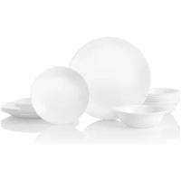 Corelle Vitrelle 18-Piece Service for 6 Dinnerware Set Triple Layer Glass and Chip Resistant Lightweight Round Plates