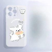 เคสโทรศัพท์กระจายความร้อนสุนัขขาว บางเฉียบ สำหรับ Samsung Galaxy S25 FE ขอบ S24 S23 S22 S21 S20 Ultr