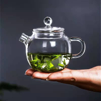 玻璃壺巨輪泡茶壺高硼玻璃帶蓋壺泡茶壺煮茶壺150壺