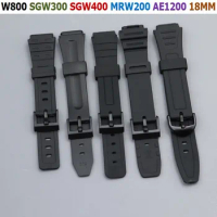 Watchband Watch SGW300 SGW400 MRW200 AE1200/AEQ-110W/AQ-S810W/MRW-200H/AE-1000W/AE1300/W-735H Strap Band 18MM Bracelet Wrist