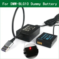 5V 2-4A USB To DMW-BLG10 BLE9 DMW-DCC11 Dummy Battery For Panasonic DMC-TZ110 DMC-TX1 DMC-LX100 DC-LX100M2 DC-ZS70 DC-TZ200