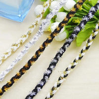 5Meters Lace Trim Fabric Sewing Lace Gold Silver Centipede Braided Lace Ribbon Curve Lace DIY Clothes Accessories Wedding Crafts