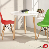 LOGIS邏爵- 自然簡約北歐90CM圓形桌 圓桌 工作桌 書桌 休閒桌