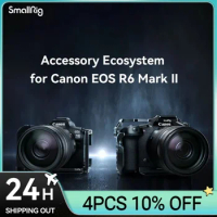 SmallRig Cage for Canon EOS R6 Mark II ,L-Bracket for Canon EOS R6 Mark II / R5/ R5 C/ R6 L-Shape Mount Plate Quick-release 4159