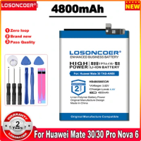 LOSONCOER 4800mAh HB486586ECW Battery For Huawei Mate 30 Honor V Nova 6 SE TAS-AN00 P40 Lite View Nova6