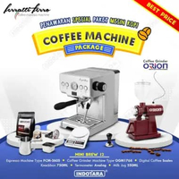 Paket Mesin Kopi Espresso / Mesin Kopi Ferratti Ferro FCM-3605 Silver Matte - Mini Brew 10 - 12 Mera