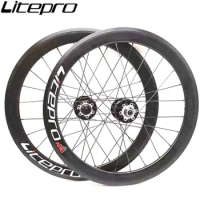 Litepro AERO Folding Bike 16 Inch 349 V Disc Brake 11 Speed Wheelset 4 Sealed Bearing Alloy Wheels BMX Bicycle 30mm Rims