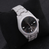 Custom Casual Luxury Watch Waterproof Professional Stainless Steel VVS Moissanite Diamond Watches for Men