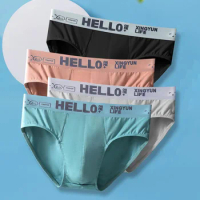 1Pcs/lot Briefs Men Underwear Sexy Lingerie Male Panties Cotton Underpants Breathable Cueca Striped Calcinha Wholesale Lots