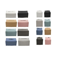 PU Leather Tissue Storage Box Living Room Household Tissue Holder Tube Car Desktop Napkin Papers Bag Box Case Pouch Table Decor