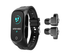N8智能手環藍牙耳機二合一TWS音樂健康時尚提醒運動通話「限時特惠」
