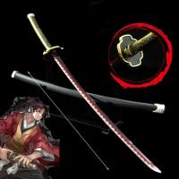 Sun Wheel Knife Metal Model Demon Killer Kochou Shinobu Samurai Sword with Sheath Sword Weapon Model Children's Holiday Gift